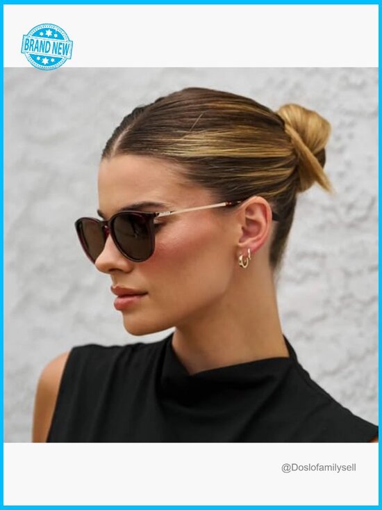 Retro Round Polarized Sunglasses Lightweight Frame Vintage Style UV Protection main image 4